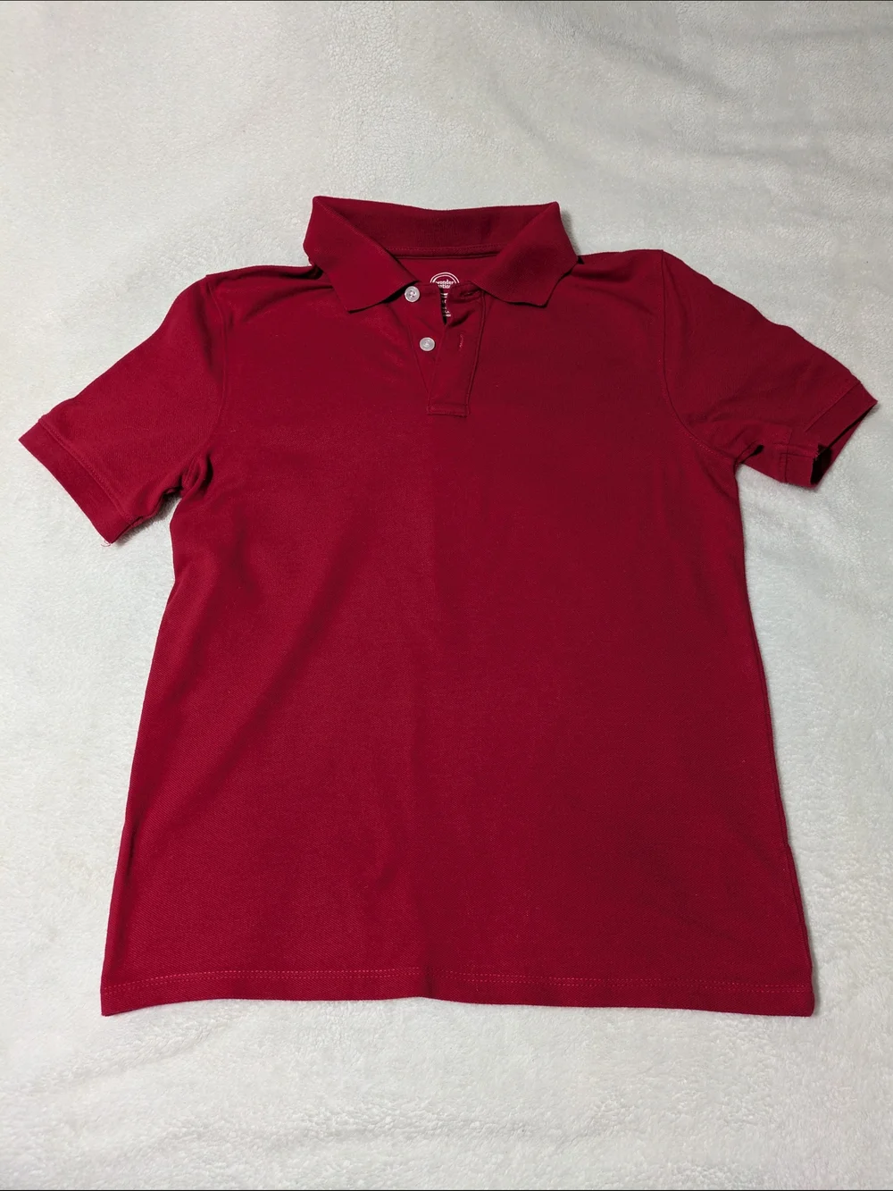 Wonder Nation Boys Red Short Sleeve Polo Shirt, Size Large (10-12)